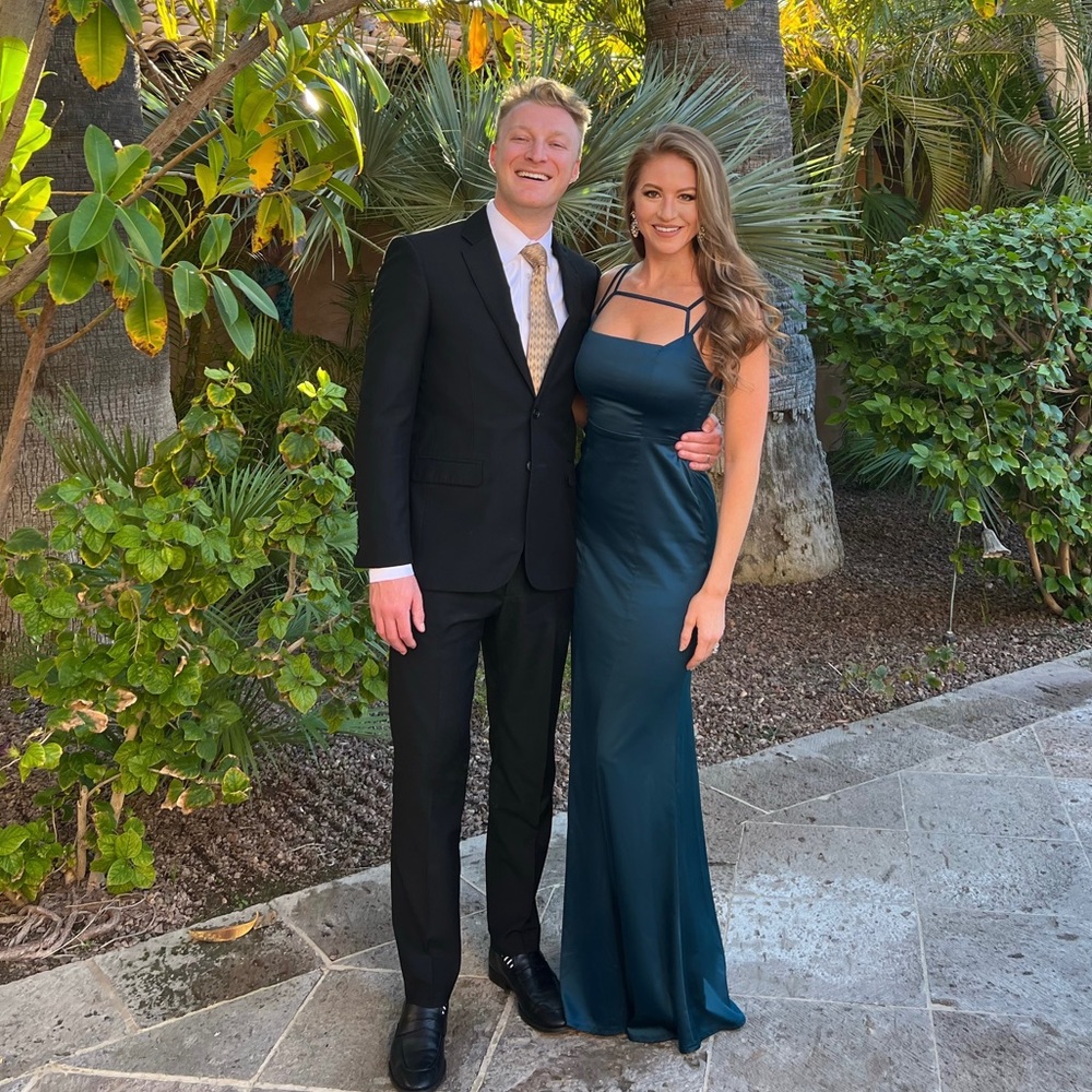 Gorgeous dark teal dress